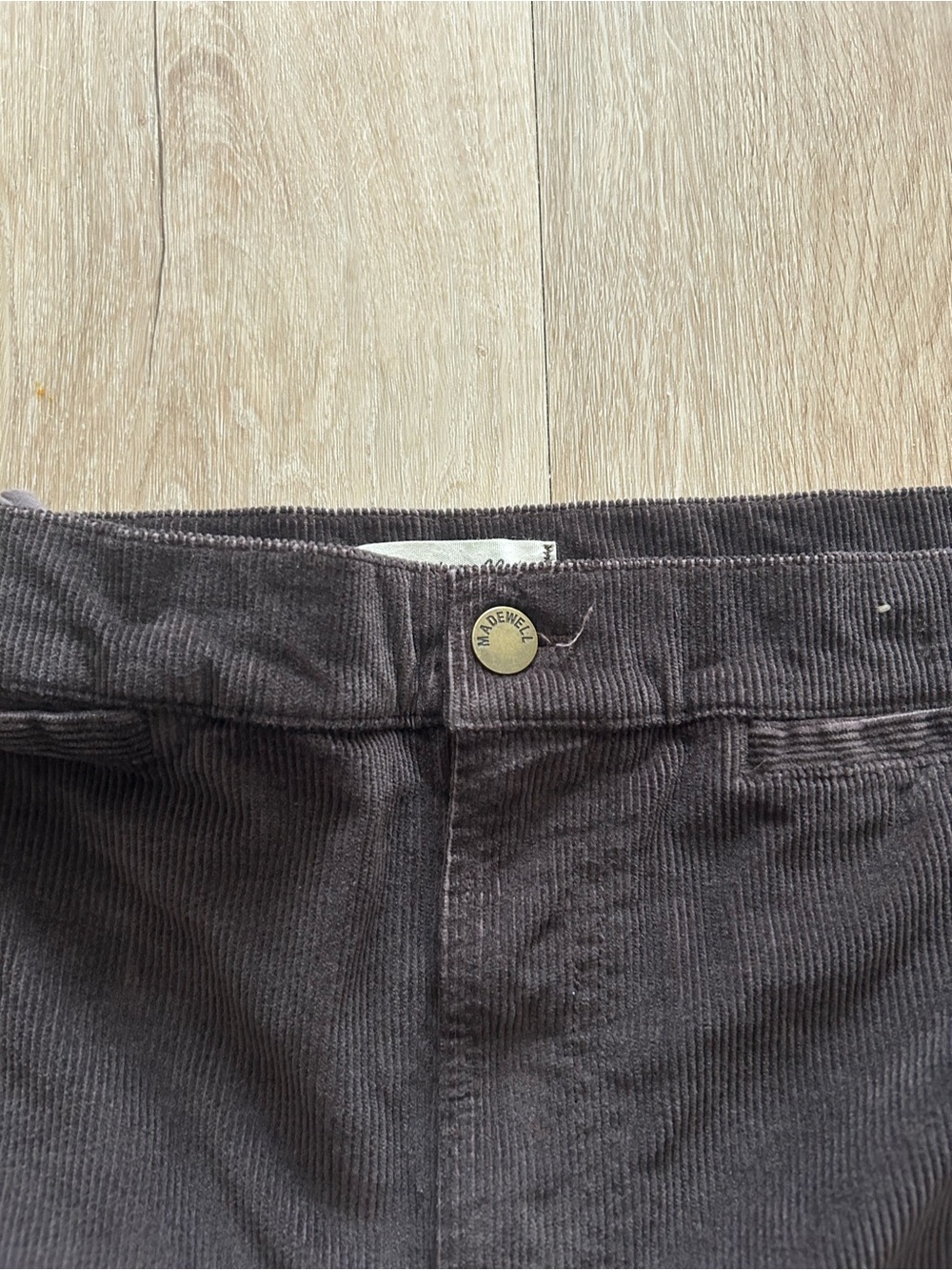 Madewell Womens The Emmett Wide-Leg Pant Cordury Dark Carob size 33 - Picture 2 of 7